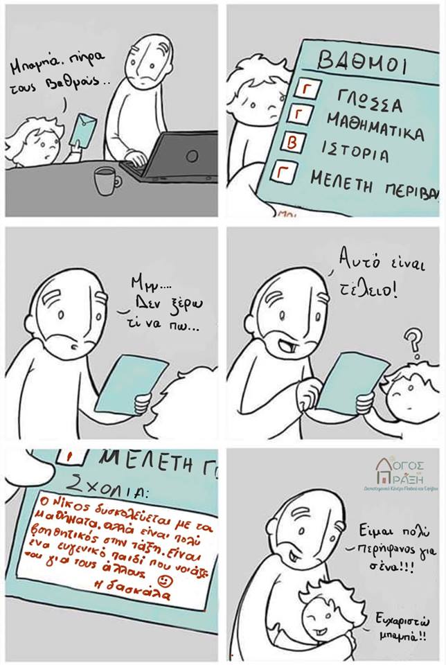 Οι βαθμοί στα μαθήματα...