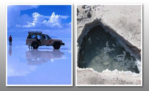 Η λίμνη Salar de Myuni Η λίμνη Salar de Myuni
