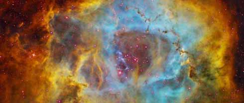 To Nεφέλωμα της Ροζέτας (NGC2237) με το τηλεσκόπιο 1.3 μ : Από το λεύκωμα "Αστεροσκοπείο Σκίνακα: Με Θέα το Σύμπαν" To Nεφέλωμα της Ροζέτας